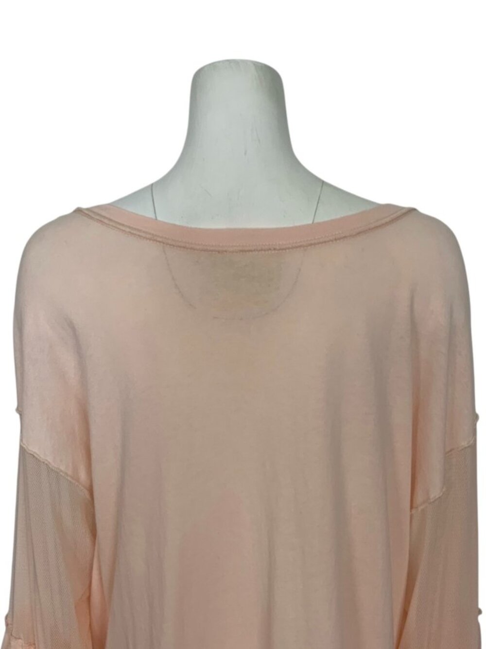 Free People Still Got It Tee Top S Pink Oversized Mesh Bell Sleeves - Picture 12 of 16
